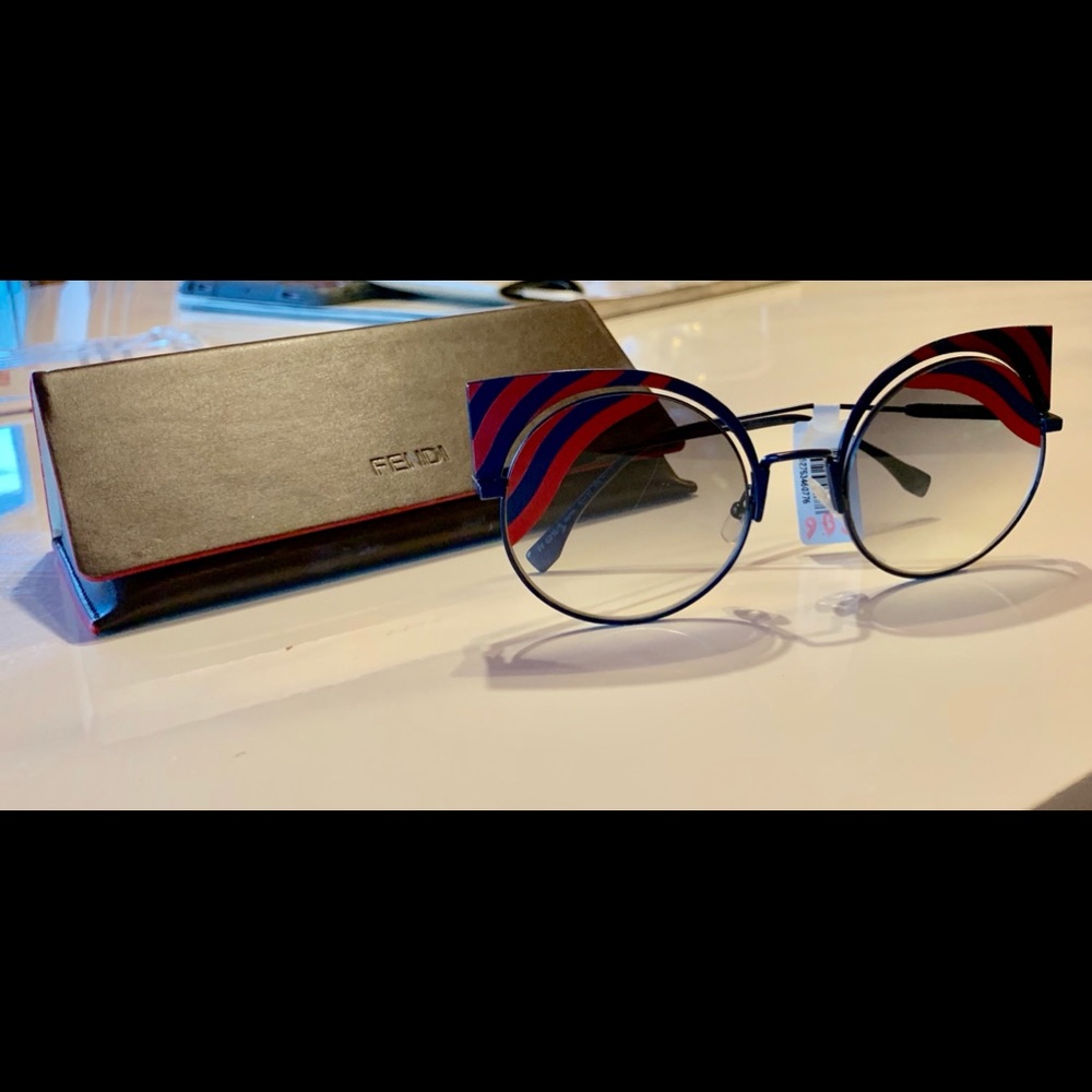 Fendi brand new sunglasses red and black